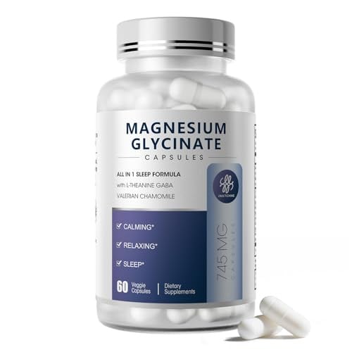 iMATCHME Magnesium Glycinate 850mg Capsules w/ L-Theanine, Chamomile & GABA 60 Count Deal