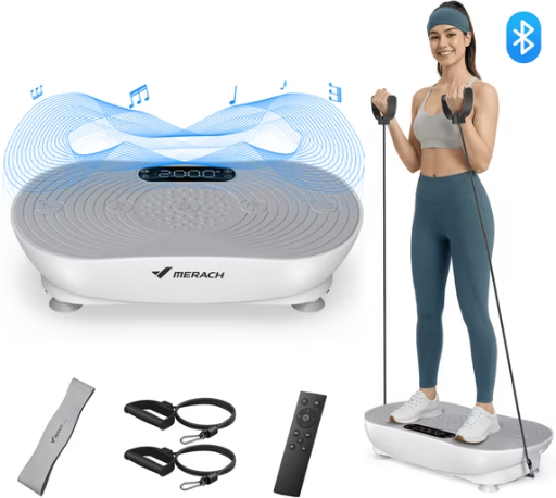 MERACH 350lbs Bluetooth Vibration Plate Exercise Machine