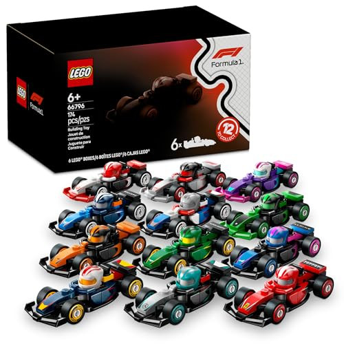 6-Pack LEGO F1 Collectible Race Cars Building Set