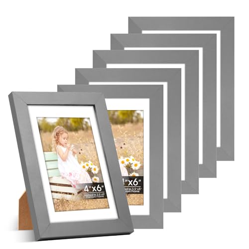 6 Pack 4x6 Frames, Mat for 3.5x5 Photos Deal