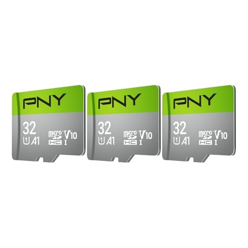 3-Pack 32GB PNY Class 10 U1 microSDHC Flash Memory Card