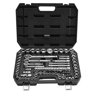 VEVOR 86-Piece 3/8 & 1/4 & 1/2 inch Drive Socket and Ratchet Set Deal