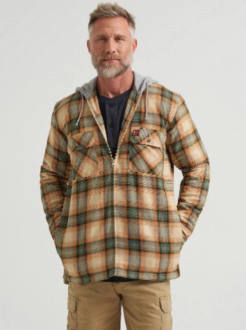 Wrangler RIGGS Workwear Men's Hooded Flannel Work Jacket (Regular & Tall, Various)