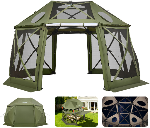 VEVOR Pop up Gazebo Screen Camping Tent 13'x13'
