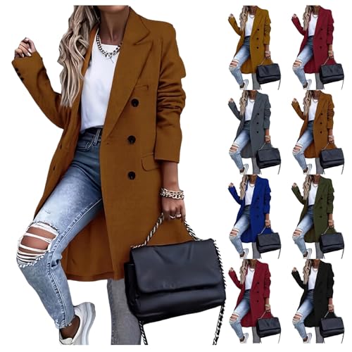 Double Breasted Long Peacoat