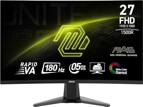 MSI MAG 27C6FA 27-inch 1920 x 1080 (FHD) Rapid VA Gaming Monitor 180Hz