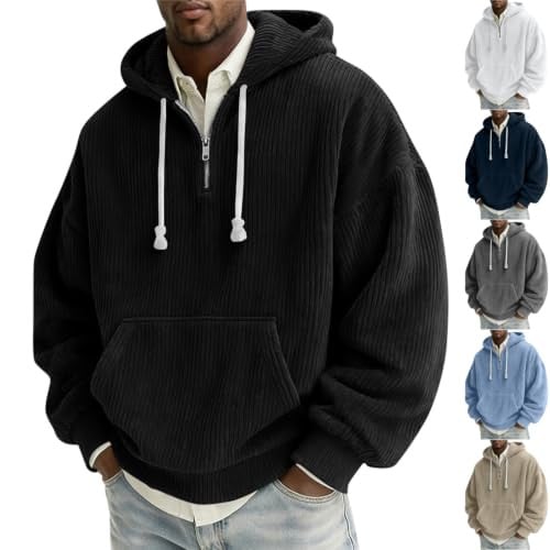 Men's Corduroy Quarter Zip Sweatshirts