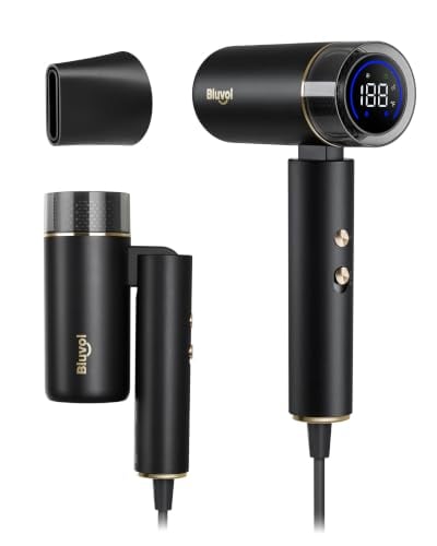 Bluvol T10 Apex Foldable Travel Hair Dryer with 200 Million Negative Ions