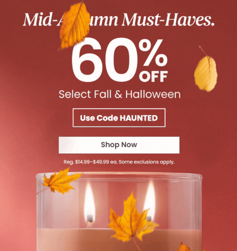 Yankee Candle Fall Sale