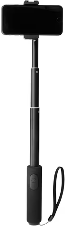 onn 12.9"-39" Wireless Selfie Stick with Smartphone Cradle, GoPro Mount and Bluetooth Shutter Remote, Black