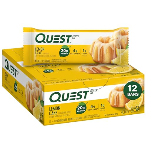 12 Pack of Quest Lemon Cake Protein Bars, 2.12 Oz.
