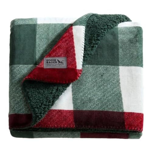 Eddie Bauer Reversible Plaid Throw Blanket 50" x 70"