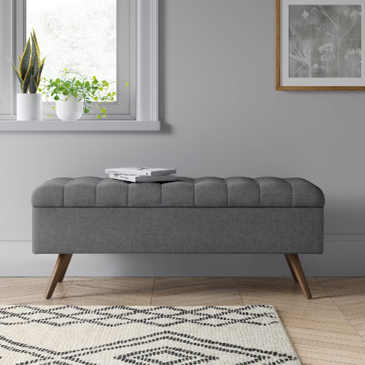 Threshold Arthur Tufted Storage Bench 48" (Gray) Deal