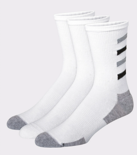 Hanes Cool DRI Men’s Crew Socks with Ventilation 3-Pairs