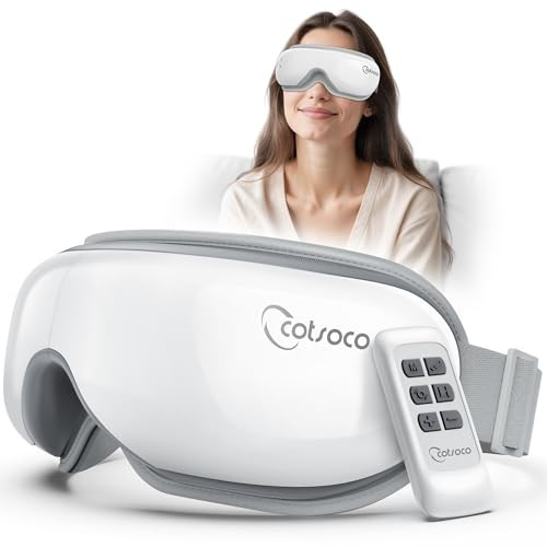Eye Massager with Heat Remote, and Compression