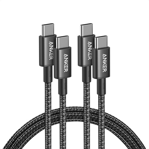 Anker USB C to USB C Cable 100W (2-Pack, 6 ft, Black)