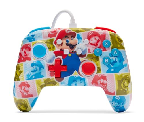 PowerA Enhanced Nintendo Switch and Switch 2 Wired Controller - Mario Hero Reel
