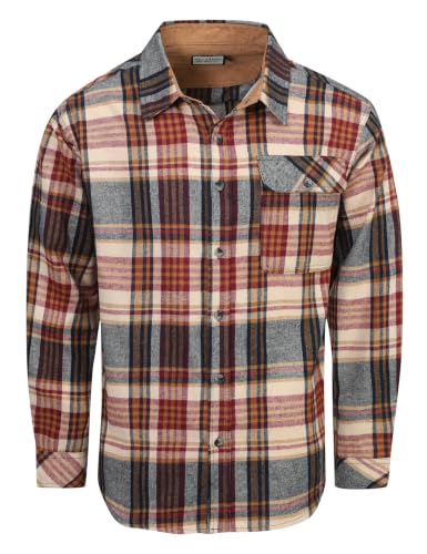 Men’s Long Sleeve Cotton Flannel Shirts Deal