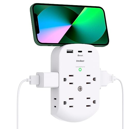 One Beat 11-in-1 Multi Plug Wall Surge Protector (8 Power Outlets + 3 USB)