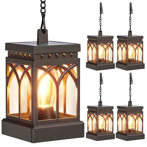 Kooper 5.9" Solar Hanging Lanterns 4-Pack Deal