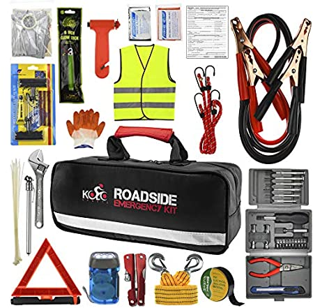 Roadside Emergency Car Kit (156-Piece Multipurpose Emergency Pack)
