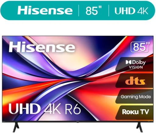 Hisense 85" 4K UHD LED LCD Roku Smart TV R6 Series