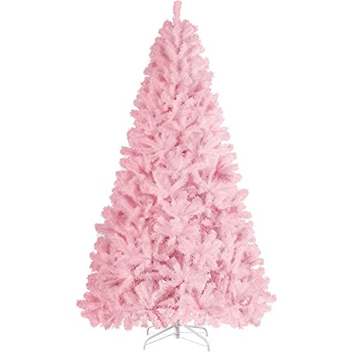 Yaheetech 7.5ft Pink Artificial Christmas Pine Tree