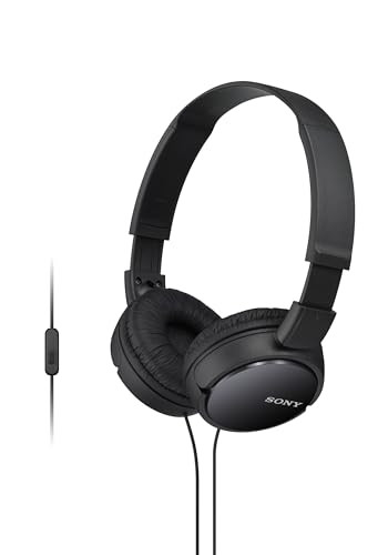 Sony ZX Series Wired On-Ear Headphones w/ Mic (Black)