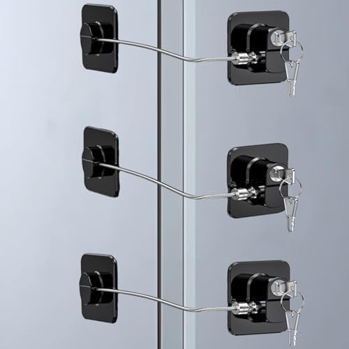 Refrigerator Lock with Key 3 Pack Deal