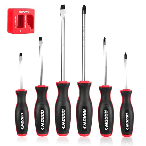 Arrow 7-Piece Magnetic Screwdriver Set w/ Magnetizer/Demagnetizer (Cr-V Steel)