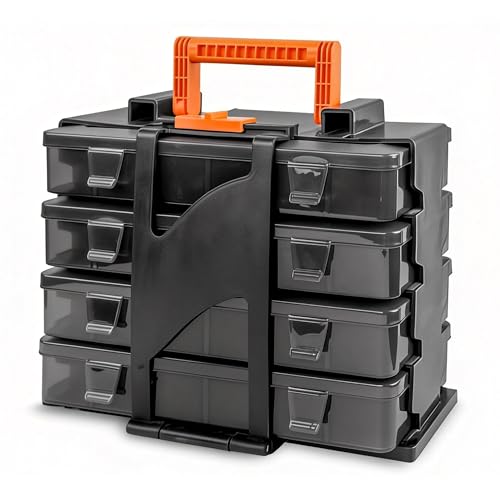 ZKH Small Parts Organizer Box, Clear Tackle Box Organizer with 4x12 Compartments Deal