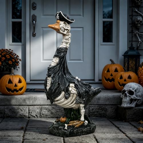 GIGALUMI 20" Halloween Skeleton Porch Goose Outdoor Decoration
