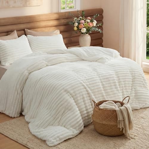 Bedsure Fluffy Comforter Set Queen Deal