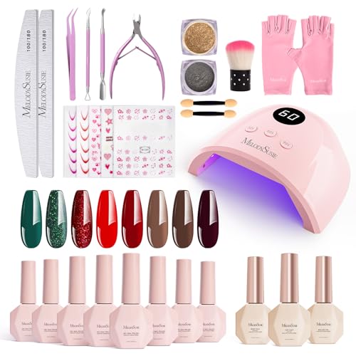 MelodySusie Gel Nail Polish Kit with UV Light Deal
