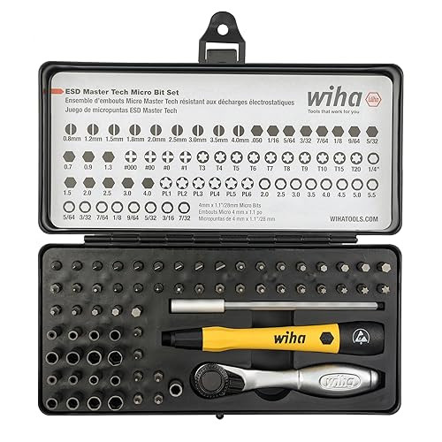 65-Piece Wiha Precision Micro Bit Ratchet Steel Storage Box