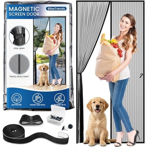 BlissTrends Magnetic Screen Door 38"×83"
