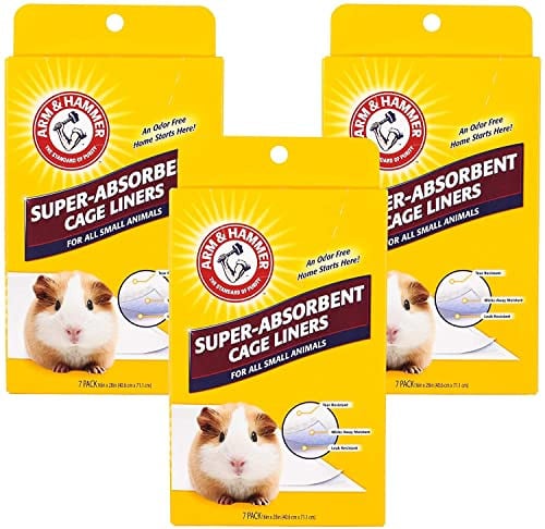 Arm & Hammer Super Absorbent Cage Liners for Small Animals 3-Pack 7-Count