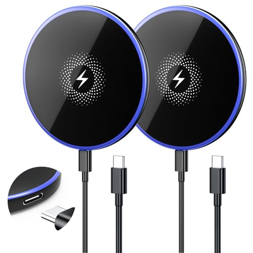 QUZUDN Magnetic Wireless Charger 2-Pack