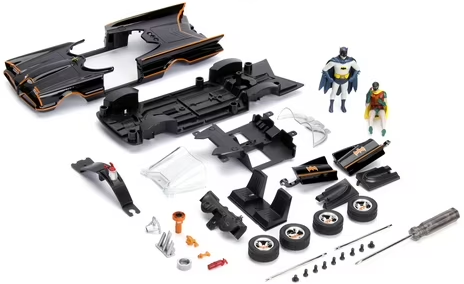 Batman Classic TV Series Batmobile 1:24 Die-Cast Model Vehicle with Batman & Robin Figures