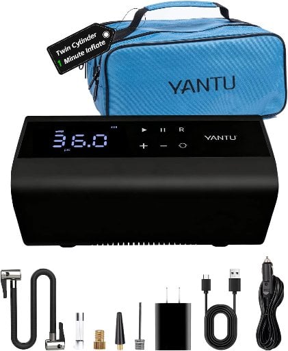 YANTU 150psi Cordless Dual-Cylinder Tire Inflator w/ 8.3" LED Screen Deal
