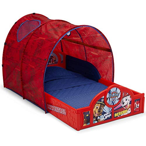 Delta Children Nick Jr. PAW Patrol Sleep and Play Toddler Bed with Tent, Red Deal