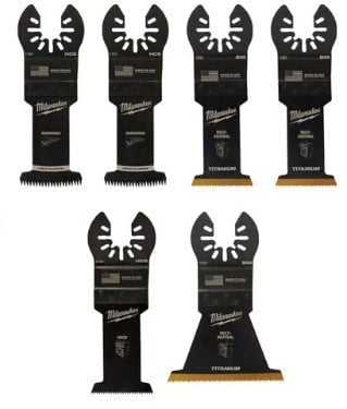 Milwaukee Universal Fit Open-Lok High Carbon Steel Multi-Tool Oscillating Blade Set 6 pc
