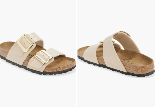 Birkenstock Sydney Luxe Slide Sandal in Baby Blue Deal