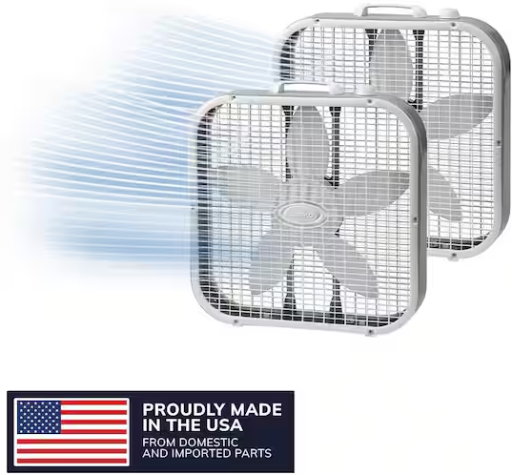 Lasko 20 in. 3 Speed Air Circulating Box Fan (2 Pack) Deal