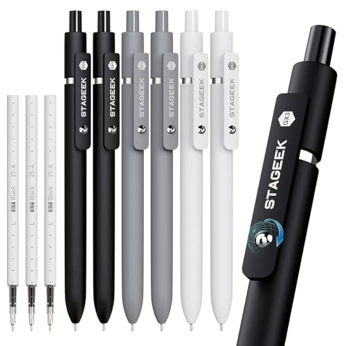 STAGEEK GX3 Black Gel Pens 6-Pack 0.7mm Deal
