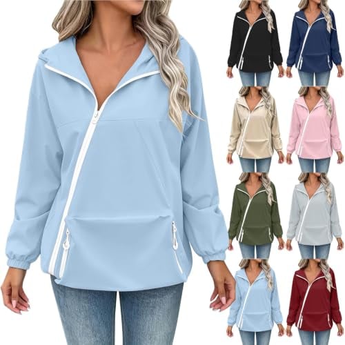 Womens Windproof Long Sleeve Track Jacket