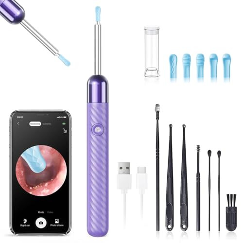Leiput Ear Wax Removal Tool Camera Cleaning Kit w/ LED Lights
