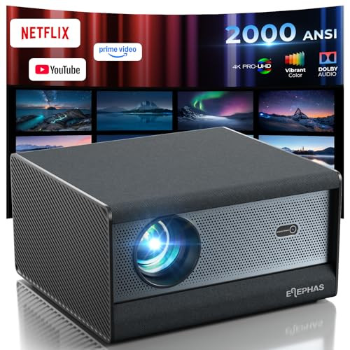 ELEPHAS Smart 4K Projector with WiFi and Bluetooth