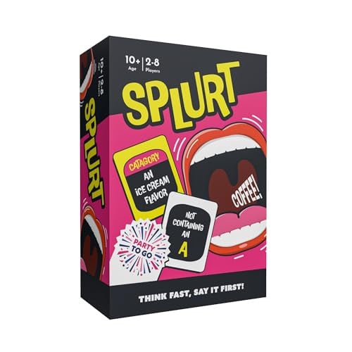 Gamewright Party to Go Splurt Think Fast, Say It First
