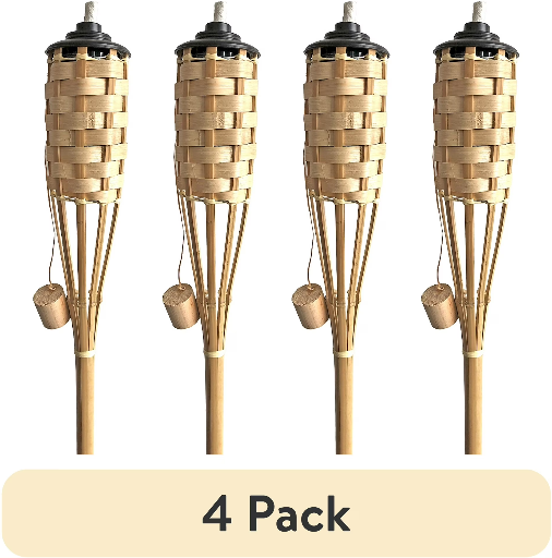 4-Pack Mainstays Bamboo Lawn & Garden Torches